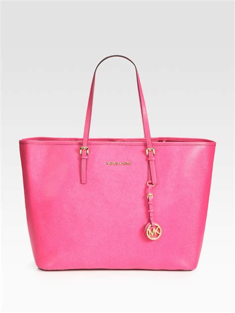 michael kors hot pink tote|Pink Michael Kors Handbags .